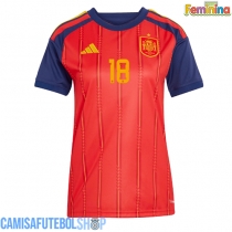 Camisa de time de futebol Espanha Martin Zubimendi #18 Replicas 1º Equipamento Feminina Mundo 2026 Manga Curta